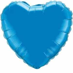 Heart Foil Sapphire Blue 45cm # Unpackaged EA