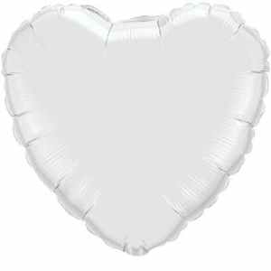 Q23762.jpg Heart Foil White 45cm Each