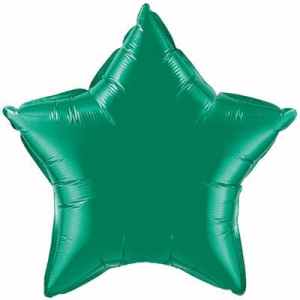 Qualatex Balloons 23cm Star Emerald Green pack of 10 Pack(10)