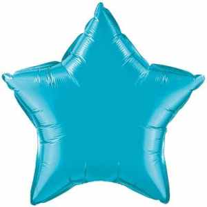 Star Foil Turquoise 50cm Unpackaged Each