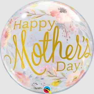 Mother's Day Watercolor Floral Bubble 55cm Each
