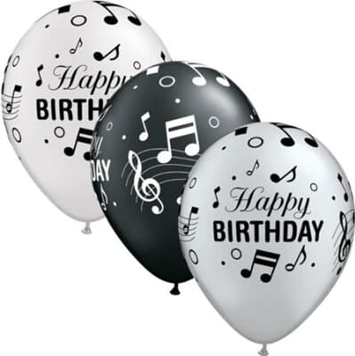 Qualatex Balloons Birthday Musical 28cm Bag(50)