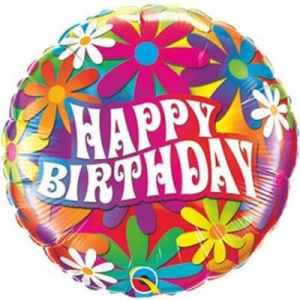 Qualatex Balloons Birthday Psychedalic Daisies 23cm Each