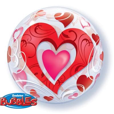 Q33909.jpg Bubble Red Hearts and Filigree 55.5cm Each