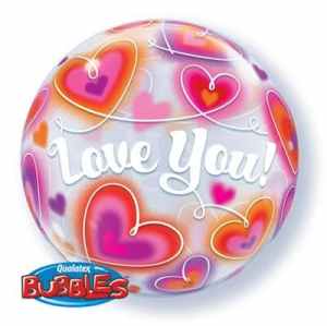 Bubble Love You Doodle Hearts 55.5cm Each