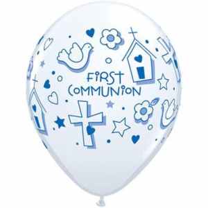 Qualatex Balloons First Communion Symbols - Boy 28cm Bag(50)
