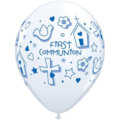 Qualatex Balloons First Communion Symbols - Boy 28cm Bag(50)