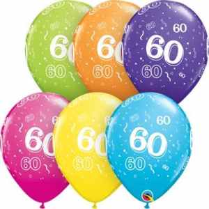 Qualatex Balloons 60 Around Tropical Assorted 28cm. Bag(25)