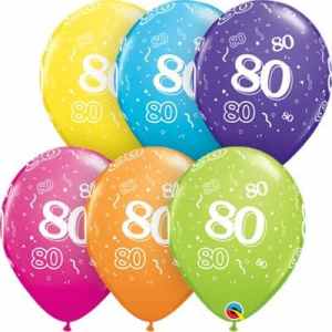 Qualatex Balloons 80 Around Tropical Assorted 28cm. Bag(25)
