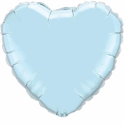 Qualatex Balloons Heart Foil Pearl light Blue 90cm Unpackaged Each