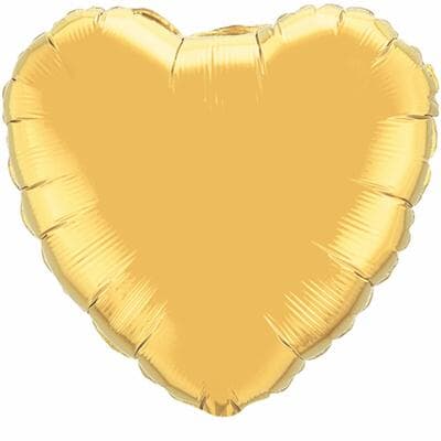 Q78451.jpg Heart Foil Metallic Gold 36in # Unpackaged Each