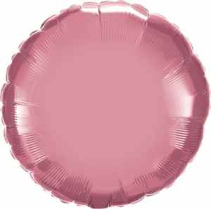 Qualatex Round Foil Chrome Mauve 45cm Unpackaged Each
