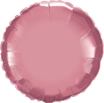 Qualatex Round Foil Chrome Mauve 45cm Unpackaged Each