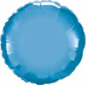 Qualatex Round Foil Chrome Blue 45cm Unpackaged Each