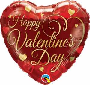 45cm HEART VALENTINE'S CLASSIC SCRIPT Each