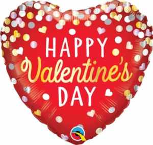 Q97165.jpg 45cm HEART VALENTINE'S CONFETTI RED Each