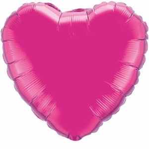 Qualatex Balloons Heart Foil Magenta 90cm Unpackaged Each