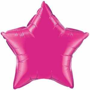 Qualatex Balloons 23cm Star Magenta pack of 10 Pack(10)