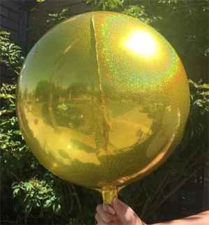 Prismatic Sphere 40cm Gold Unpackaged Pack(2)