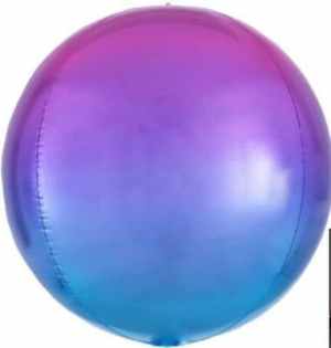 Sphere 40cm Pink and Blue Ombre Unpackaged Pack(2)