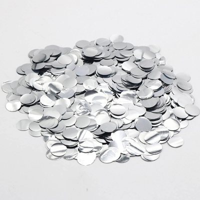 Silver rr Confetti Metallic Silver 1cm 500 gram