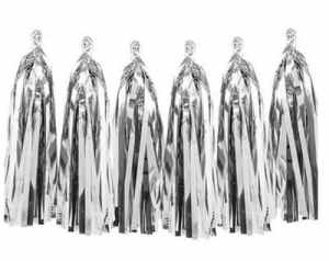 Metallic Tassel 35cm Silver 5 Pack Pack(5)
