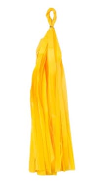 Tissue Tassel 35cm Yellow 5 Pack Pack(5)