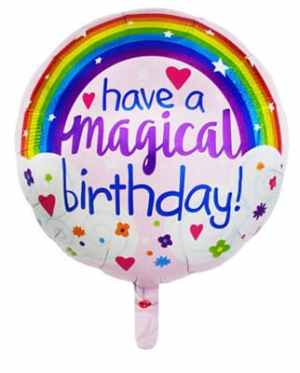 YY-F0557.jpg Have a Magical Birthday 45cm foil balloon. Unpackaged Each