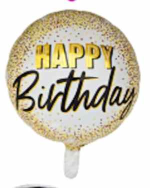 YY-F0562.jpg Happy Birthday Confetti 45cm foil balloon. Unpackaged. Each