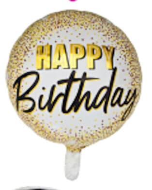 YY-F0562.jpg Happy Birthday Confetti 45cm foil balloon. Unpackaged. Each