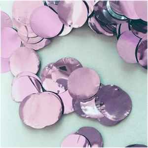 Confetti Metallic 1cm circles Light Pink 250 grams Gram(s)(250)