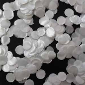 Confetti Metallic 1cm circles White 500 grams Gram(s)(500)