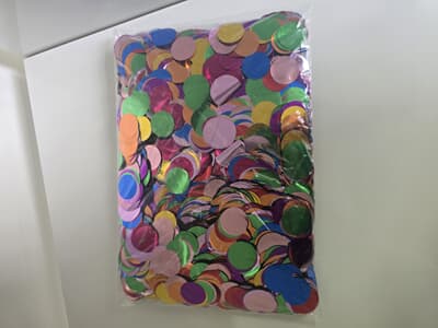 Confetti Metallic 2cm Mixed Colours 200 grams Gram(s)(250)
