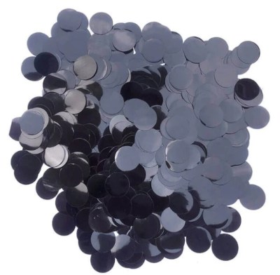 Confetti Metallic Black 2cm, 200 grams