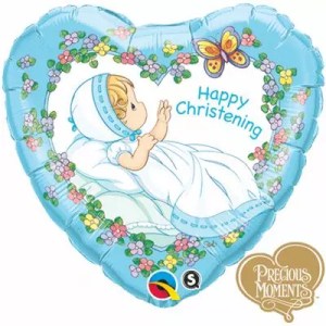 Qualatex Balloons Precious Moments Christening Boy 45cm Each