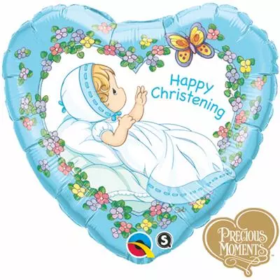 Q36454 Qualatex Balloons Precious Moments Christening Boy 45cm Each