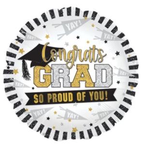 Congrats Grad So Proud Of You Foil 23cm Each