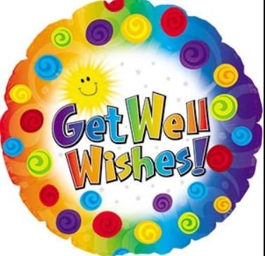 Get Well Dots & Swirls 23cm Each