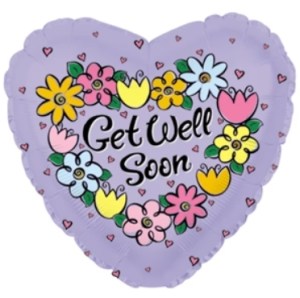 Get Well Daisies & Tulip Foil balloon 11cm Each